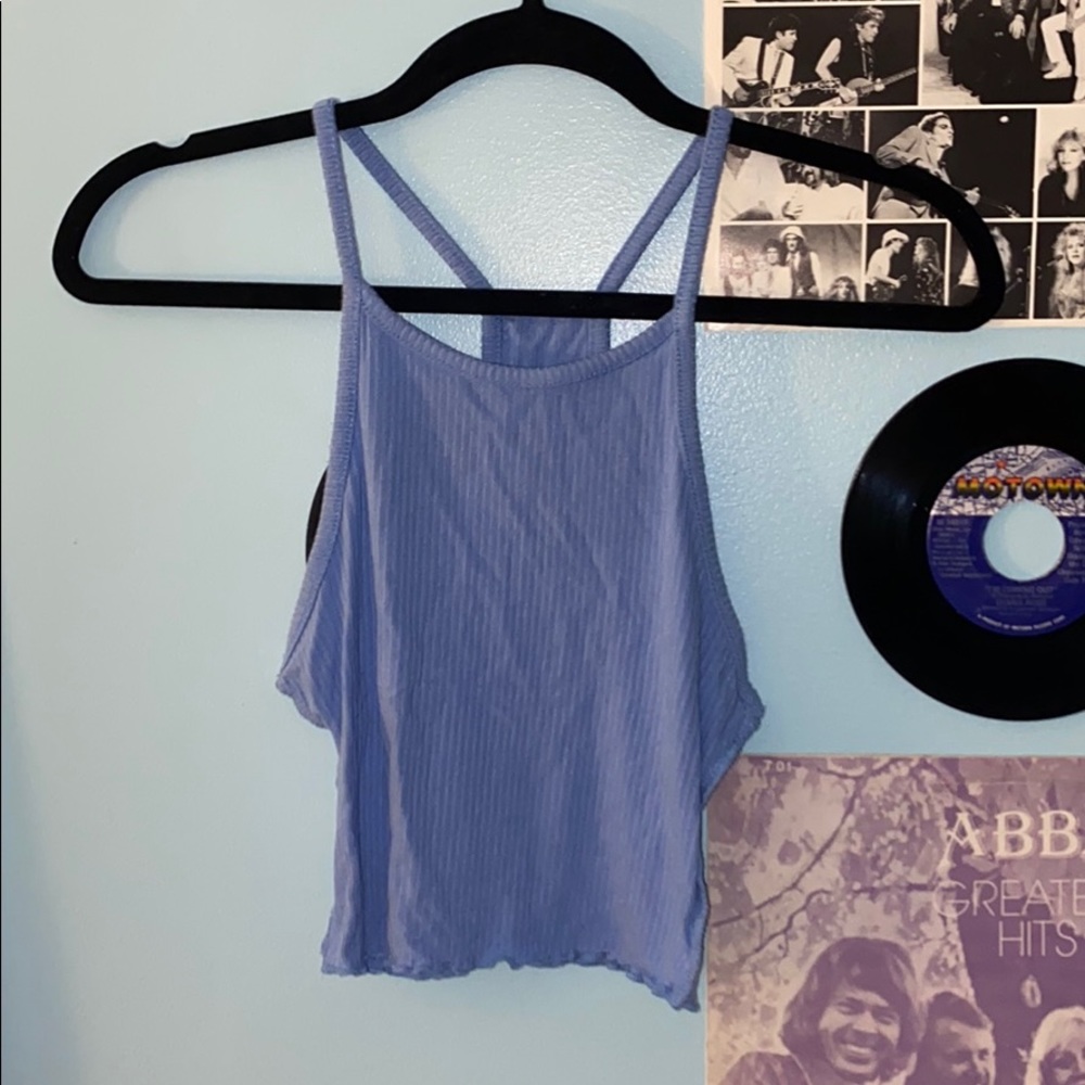 blue tank, barely worn